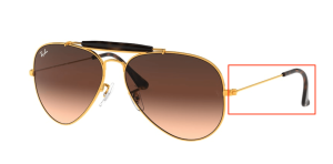 Branches originales Ray-Ban RB3029, couleur 9001 · Clair bronze