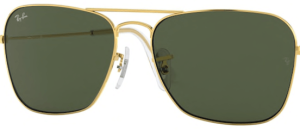 Verres originaux Ray-Ban RB3136 Caravan, couleur G15 · Vert classique