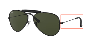 Branches originales Ray-Ban RB3422, couleur 9040 · Leather noir