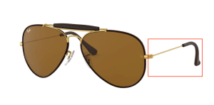 Branches originales Ray-Ban RB3422, couleur 9041 · Leather marron