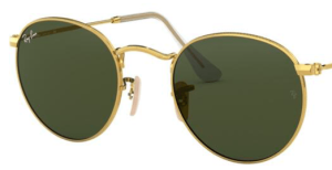 Verres originaux Ray-Ban RB3447 Round Metal, couleur 31 · Vert