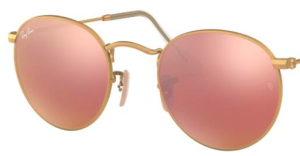 Verres originaux Ray-Ban RB3447 Round Metal, couleur Z2 · Cuivre flash miroir