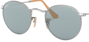 Verres originaux Ray-Ban RB3447 Round Metal, couleur I5 · Bleu photochromique