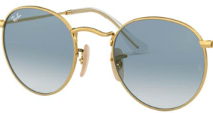 Verres originaux Ray-Ban RB3447N Round Metal, couleur 3F · Bleu dégradé