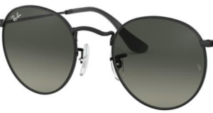 Verres originaux Ray-Ban RB3447N Round Metal, couleur 71 · Gris bleu dégradé