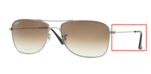 Branches originales Ray-Ban RB3477, couleur 004 · Gunmetal