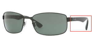 Branches originales Ray-Ban RB3478, couleur 002 · Noir