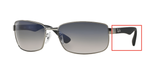 Branches originales Ray-Ban RB3478, couleur 004 · Gunmetal