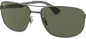 Verres originaux Ray-Ban RB3528, couleur 9A · Vert polarisé · plastique