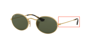 Branches originales Ray-Ban RB3547N Oval, couleur 001 · Or