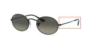 Branches originales Ray-Ban RB3547N Oval, couleur 002 · Noir