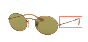 Branches originales Ray-Ban RB3547N Oval, couleur 9131 · Cuivre