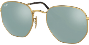Verres originaux Ray-Ban RB3548N Hexagonal, couleur 30 · Vert clair miroir total argent