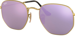 Verres originaux Ray-Ban RB3548N Hexagonal, couleur 8O · Miroir wisteria flash