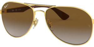 Verres originaux Ray-Ban RB3549, couleur T5 · Marron dégradé polarisé · plastique