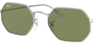 Verres originaux Ray-Ban RB3556 Octagonal, couleur 4E · Vert