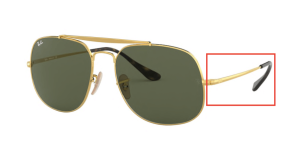 Branches originales Ray-Ban RB3561, couleur 001 · Or