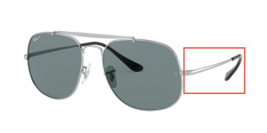 Branches originales Ray-Ban RB3561, couleur 003 · Argent