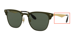 Branches originales Ray-Ban RB3576N, couleur 043 · Brusched or