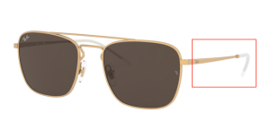 Branches originales Ray-Ban RB3588, couleur 9013 · Rubber or