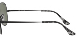 Branches originales Ray-Ban RB3689 Aviator Metal II, couleur 9148 · Noir