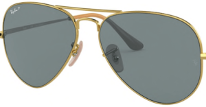 Verres originaux Ray-Ban RB3689 Aviator Metal II, couleur S2 · Polarisé bleu