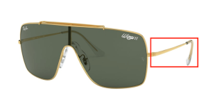 Branches originales Ray-Ban RB3697 Wings II, couleur 9050 · Or