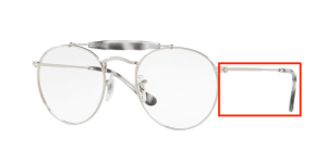 Branches originales Ray-Ban RB3747 vue, couleur 2501 · Argent