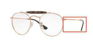 Branches originales Ray-Ban RB3747 vue, couleur 2943 · Cuivre