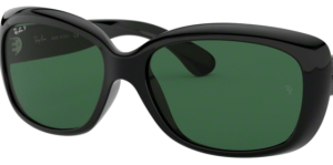 Verres originaux Ray-Ban RB4101 Jackie Ohh I, couleur 58 · Vert polarisé · plastique