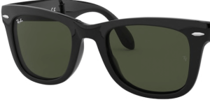 Verres originaux Ray-Ban RB4105 Folding Wayfarer, couleur G15 · Vert classique