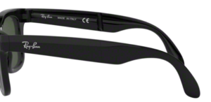 Branches originales Ray-Ban RB4105 Folding Wayfarer, couleur 601 · Noir