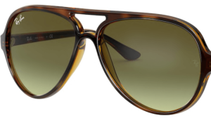 Verres originaux Ray-Ban RB4125 Cats, couleur A6 · Marron dégradé vert