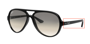 Branches originales Ray-Ban RB4125 Cats, couleur 601 · Noir