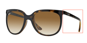 Branches originales Ray-Ban RB4126 Cats, couleur 710 · Havane clair
