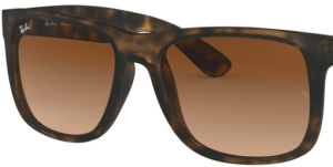 Verres originaux Ray-Ban RB4165 Justin, couleur 13 · Marron dégradé · plastique