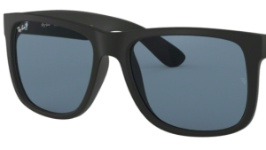 Verres originaux Ray-Ban RB4165 Justin, couleur 2V · Bleu foncé polarisé · plastique