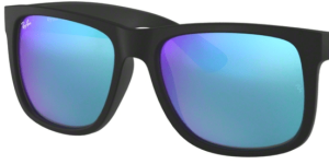 Verres originaux Ray-Ban RB4165 Justin, couleur 55 · Total bleu miroir · plastique