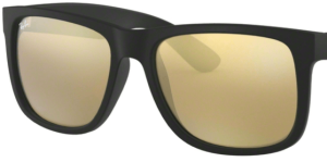 Verres originaux Ray-Ban RB4165 Justin, couleur 5A · Marron miroir total or · plastique