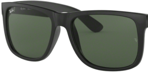 Verres originaux Ray-Ban RB4165 Justin, couleur 71 · Vert · plastique