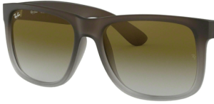 Verres originaux Ray-Ban RB4165 Justin, couleur 7Z · Vert dégradé · plastique