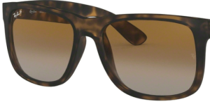 Verres originaux Ray-Ban RB4165 Justin, couleur T5 · Marron dégradé polarisé · plastique