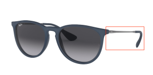 Branches originales Ray-Ban RB4171 Erika, couleur 6002 · Rubber bule/gunmetal