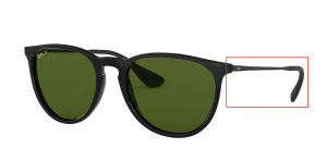 Branches originales Ray-Ban RB4171 Erika, couleur 601 · Noir