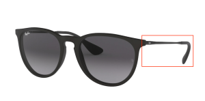 Branches originales Ray-Ban RB4171 Erika, couleur 622 · Rubber noir
