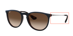 Branches originales Ray-Ban RB4171 Erika, couleur 6315 · Transparent marron sp bleu
