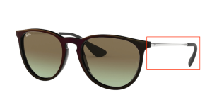 Branches originales Ray-Ban RB4171 Erika, couleur 6316 · Noir sp rouge