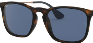 Verres originaux Ray-Ban RB4187 Chris, couleur 80 · Bleu foncé · plastique