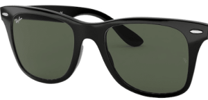 Verres originaux Ray-Ban RB4195 Wayfarer Liteforce, couleur 71 · Vert foncé · plastique
