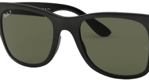 Verres originaux Ray-Ban RB4195 Wayfarer Liteforce, couleur 9A · Vert polarisé · plastique